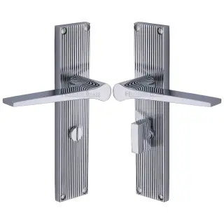 RR4730-PC Heritage Brass Gio Reeded Bathroom set Polished Chrome finish