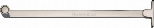 Click Here To Enlarge This Photo Of V1119 10-PNF Heritage Brass Casement Stay Roller Arm Design 254mm Polished Nickel Finish