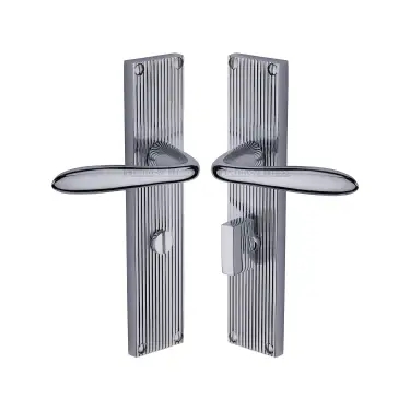 Click Here To Enlarge This Photo Of RR5030-PC Heritage Brass Sutton Reeded Bathroom set Polished Chrome finish