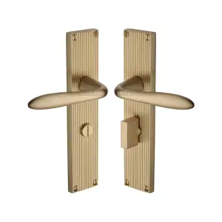RR5030-SB Heritage Brass Sutton Reeded Bathroom set Satin Brass finish