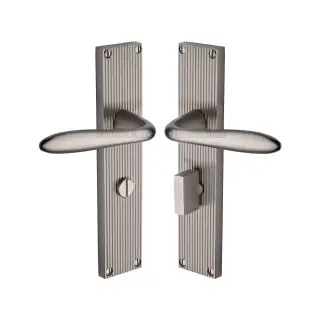 RR5030-SN Heritage Brass Sutton Reeded Bathroom set Satin Nickel finish