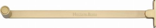 Click Here To Enlarge This Photo Of V1119 10-SB Heritage Brass Casement Stay Roller Arm Design 254mm Satin Brass Finish