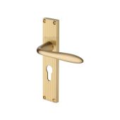 RR5048-SB Heritage Brass Sutton Reeded Euro Profile Satin Brass finish