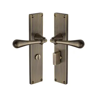 Click Here To Enlarge This Photo Of RR6030-AT Heritage Brass Roma Reeded Bathroom set Antique Brass finish