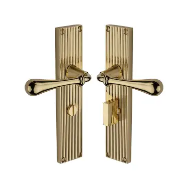 Click Here To Enlarge This Photo Of RR6030-PB Heritage Brass Roma Reeded Bathroom set Polished Brass finish