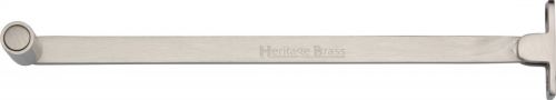 Click Here To Enlarge This Photo Of V1119 10-SN Heritage Brass Casement Stay Roller Arm Design 254mm Satin Nickel Finish