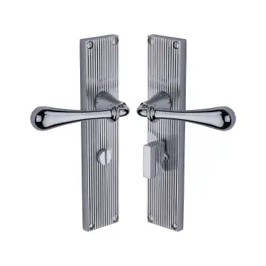 Click Here To Enlarge This Photo Of RR6030-PC Heritage Brass Roma Reeded Bathroom set Polished Chrome finish
