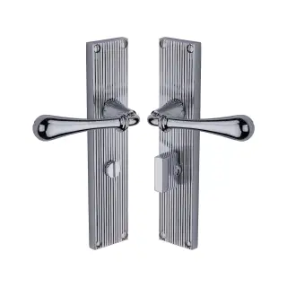 RR6030-PC Heritage Brass Roma Reeded Bathroom set Polished Chrome finish