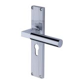 RR7348-PC Heritage Brass Bauhaus Reeded Euro Profile Polished Chrome finish