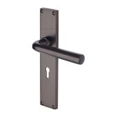 VT5900-MB Heritage Brass Octave Lever Lock Door Handle on 200mm Plate Matt Bronze finish