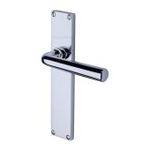 VT5910-PC Heritage Brass Octave Lever Latch Door Handle on 200mm Plate Polished Chrome finish