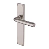 VT5910-SN Heritage Brass Octave Lever Latch Door Handle on 200mm Plate Satin Nickel finish