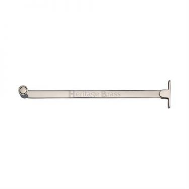 Click Here To Enlarge This Photo Of V1119 6-PNF Heritage Brass Casement Stay Roller Arm Design 150mm Polished Nickel Finish