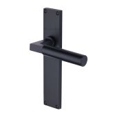 VT6310-BKMT Heritage Brass Bauhaus Lever Latch Door Handle on 200mm Plate Matt Black finish