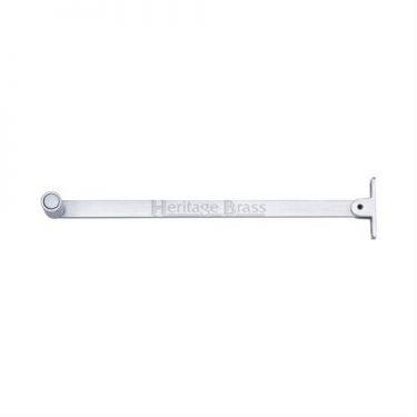 Click Here To Enlarge This Photo Of V1119 6-SC Heritage Brass Casement Stay Roller Arm Design 150mm Satin Chrome Finish
