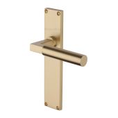 VT6310-SB Heritage Brass Bauhaus Lever Latch Door Handle on 200mm Plate Satin Brass finish