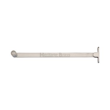 Click Here To Enlarge This Photo Of V1119 6-SN Heritage Brass Casement Stay Roller Arm Design 150mm Satin Nickel Finish