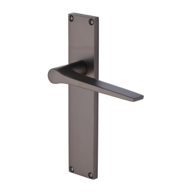 Click Here To Enlarge This Photo Of VT8110-MB Heritage Brass Gio Lever Latch Door Handle on 200mm Plate Matt Bronze finish