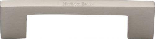 Click Here To Enlarge This Photo Of C0337 96-SN Heritage Brass Cabinet Pull Metro Design 96mm ctc Satin Nickel Finish