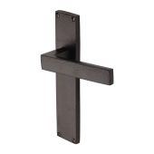VTH3310-MB Heritage Brass Delta Hammered Lever Latch Door Handle on 200mm Plate Matt Bronze finish
