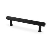 AW809R-128-BL - Alexander & Wilks Crispin Reeded T-bar Cupboard Pull Handle - Black - 128mm