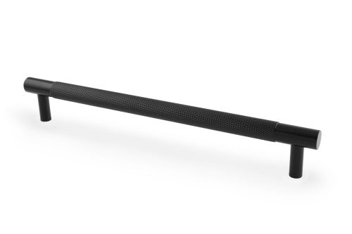 Click Here To Enlarge This Photo Of AW810-192-BL - Alexander & Wilks Brunel Knurled T-Bar Cupboard Handle - Black - Centres 192mm