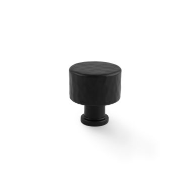 Click Here To Enlarge This Photo Of AW816-30-BL - Alexander & Wilks Leila - Hammered Cupboard Knob - Black - 30mm