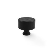 AW816-35-BL - Alexander & Wilks Leila Hammered Cupboard Knob - Black - 35mm