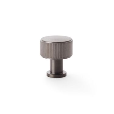 Click Here To Enlarge This Photo Of AW807R-29-DBZPVD - Alexander & Wilks Lucia Reeded Cupboard Knob 29mm - Dark Bronze