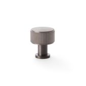 AW807R-29-DBZPVD - Alexander & Wilks Lucia Reeded Cupboard Knob 29mm - Dark Bronze