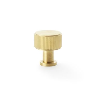 Click Here To Enlarge This Photo Of AW807R-29-SBPVD - Alexander & Wilks Lucia Reeded Cupboard Knob 29mm - Satin Brass