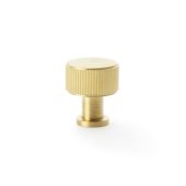 AW807R-29-SBPVD - Alexander & Wilks Lucia Reeded Cupboard Knob 29mm - Satin Brass