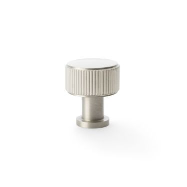 Click Here To Enlarge This Photo Of AW807R-29-SN - Alexander & Wilks Lucia Reeded Cupboard Knob 29mm - Satin Nickel
