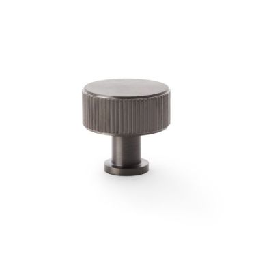 Click Here To Enlarge This Photo Of AW807R-35-DBZPVD - Alexander & Wilks Lucia Reeded Cupboard Knob 35mm - Dark Bronze