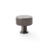 AW807R-35-DBZPVD - Alexander & Wilks Lucia Reeded Cupboard Knob 35mm - Dark Bronze
