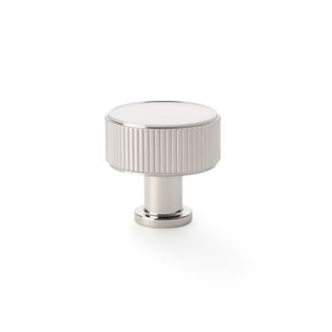 Click Here To Enlarge This Photo Of AW807R-35-PNPVD - Alexander & Wilks Lucia Reeded Cupboard Knob 35mm - Polished Nickel PVD