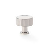 AW807R-35-PNPVD - Alexander & Wilks Lucia Reeded Cupboard Knob 35mm - Polished Nickel PVD