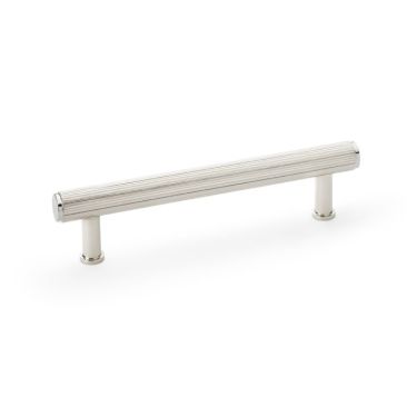 Click Here To Enlarge This Photo Of AW809R-128-PN - Alexander & Wilks Reeded T-Bar Cabinet Pull 128mm Centres - Polished Nickel