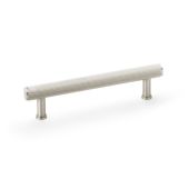 AW809R-128-SN - Alexander & Wilks Reeded T-Bar Cabinet Pull 128mm Centres - Satin Nickel