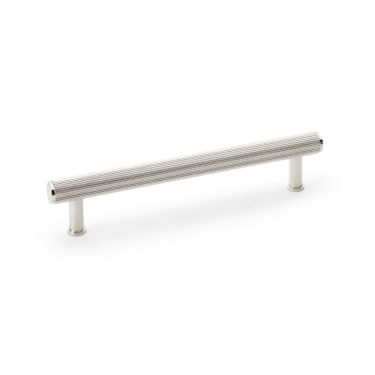 Click Here To Enlarge This Photo Of AW809R-160-PN - Alexander & Wilks Reeded T-Bar Cabinet Pull 160mm Centres - Polished Nickel