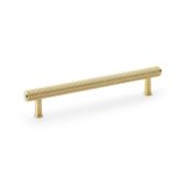 AW809R-160-SBPVD - Alexander & Wilks Reeded T-Bar Cabinet Pull 160mm Centres - Satin Brass