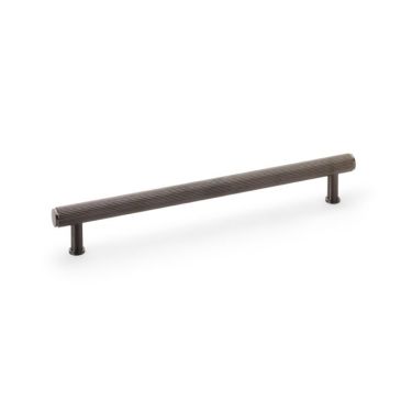 Click Here To Enlarge This Photo Of AW809R-224-DBZPVD - Alexander & Wilks Reeded T-Bar Cabinet Pull 224mm Centres - Dark Bronze