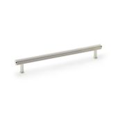 AW809R-224-PN - Alexander & Wilks Reeded T-Bar Cabinet Pull 224mm Centres - Polished Nickel