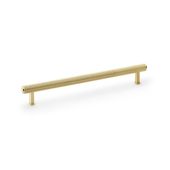 AW809R-224-SBPVD - Alexander & Wilks Reeded T-Bar Cabinet Pull 224mm Centres - Satin Brass