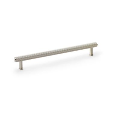 Click Here To Enlarge This Photo Of AW809R-224-SN - Alexander & Wilks Reeded T-Bar Cabinet Pull 224mm Centres - Satin Nickel