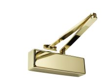 TS.3204BC.SLFB.PVDPVD - Rutland Size 3-4 Contract Overhead Door Closer with Backcheck - Polished Brass