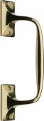 V1150 202-PB Heritage Brass Door Pull Handle Cranked Design 8" Polished Brass Finish