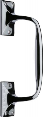 Click Here To Enlarge This Photo Of V1150 202-PC Heritage Brass Door Pull Handle Cranked Design 8" Polished Chrome Finish