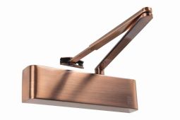 TS.9205DABC.SRFB.ACAC - Rutland Size 2-5 Designer Slimline Overhead Door Closer with Backcheck & Delayed Action - Antique Copper
