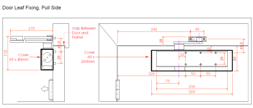 Click Here To Enlarge This Photo Of TS.9205DABC.SRFBA3.316SMARS - Rutland Size 2-5 Designer Slimline Overhead Door Closer with Backcheck & Delayed Action - Satin Marine SS (316)